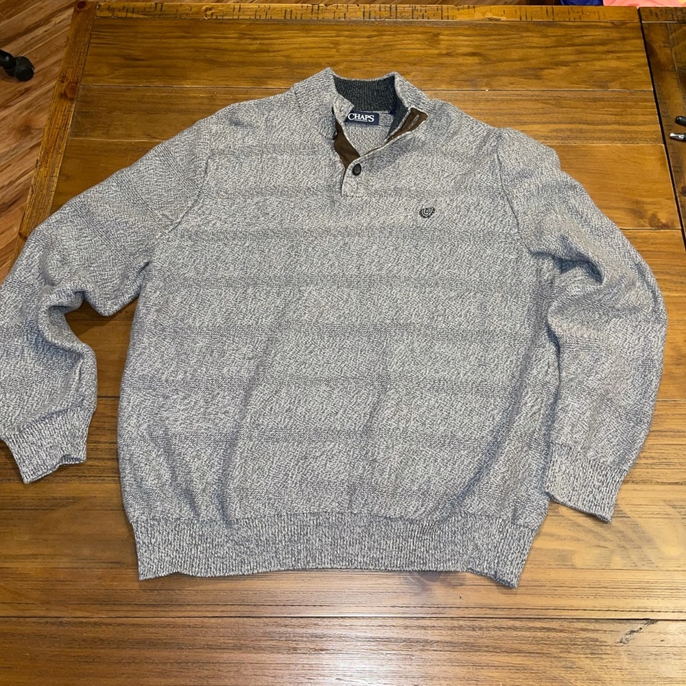 🌸 Men's Chaps Classic-Fit‎ Mock-neck Sweater size xl runs small Long Sleeve…